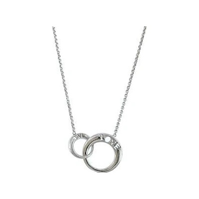 Infinity Silver Stříbrný náhrdelník propojené kroužky 202102643