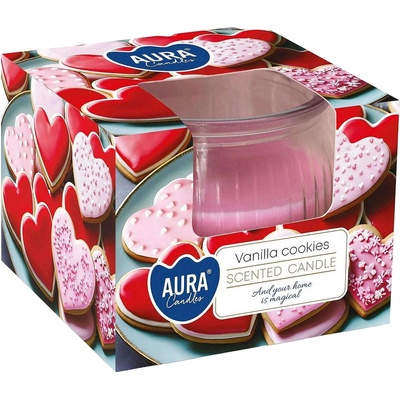 BISPOL Ароматна свещ в чаша Bispol Aura - Vanilla Cookies, 80 g (sn69-436)