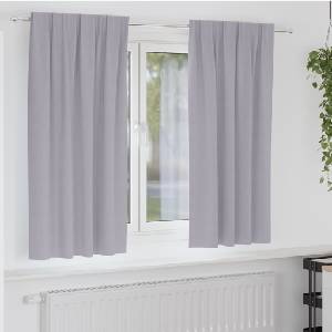 Pure Line Home Плътни завеси в цвят сив с комбиниран перделък, 2 бр. , 140 x 175 см