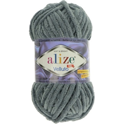 Alize Velluto 87 šedá
