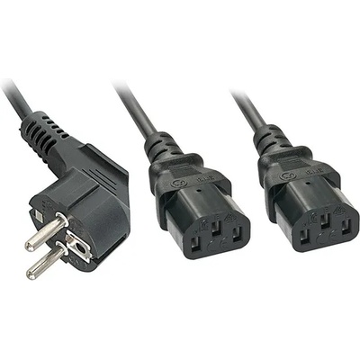 Lindy Y захранващ кабел Schuko - 2x C13, 2 м 30048 (30048)