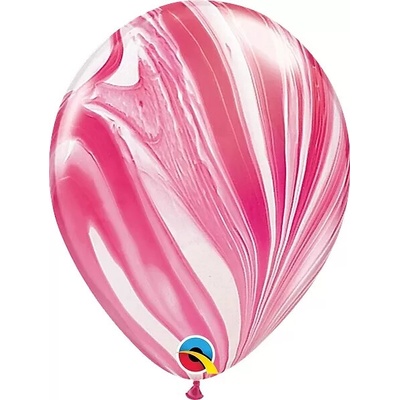 Smart balloons Balónik mramor červeno biely 28 cm