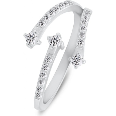 Brilio Silver Stříbrný prsten se třpytivými zirkony RI133W