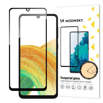 Скрийн протектор от закалено стъкло Wozinsky Full Glue Tempered Glass за Samsung Galaxy A34 5G, 9H, с черна рамка (KXG0061982)