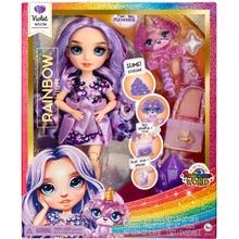 MGA Rainbow High Fashion Doll with Slime & Pet Violet Willow