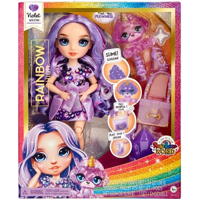 MGA Rainbow High Fashion Doll with Slime & Pet Violet Willow