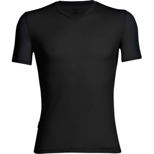 Icebreaker Мъжко мериносово термобельо Icebreaker Anatomica S/S V Merino base layer - Black / Monsoon - размер XL (015-0487-0114)