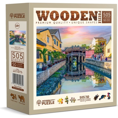 Dřevěné WOODEN CITY Japonský most ve městě Hoi An 505 dielov