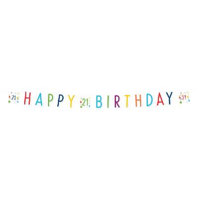 Банер "Happy Birthday" - Конфети 21