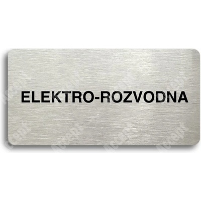 ACCEPT Piktogram ELEKTRO-ROZVODNA - stříbrná tabulka - černý tisk bez rámečku