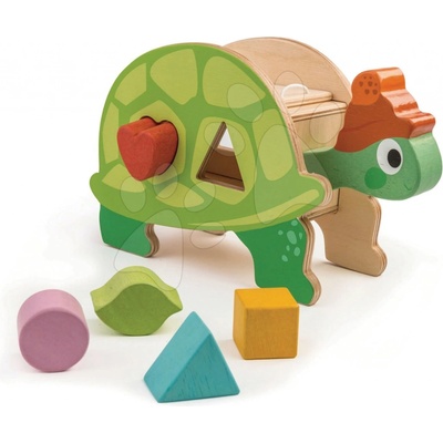 Tender Leaf Toys didaktická korytnačka Tortoise Shape Sorter s tvarovanými kockami