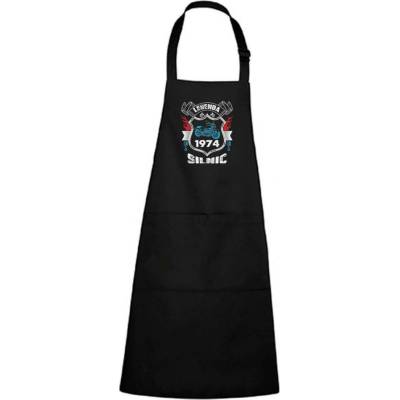 Dobrý Triko Zástěra s potiskem Legenda silnic Černá