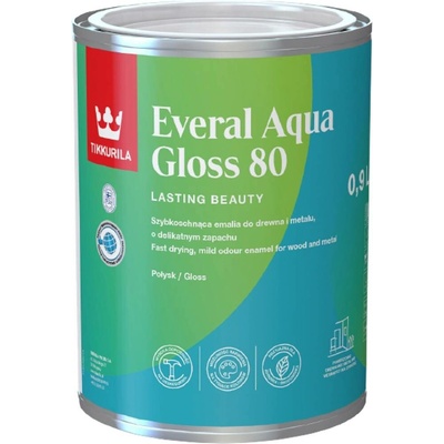 Tikkurila Everal Aqua Lesk 80 telešedá A. 0,9 l