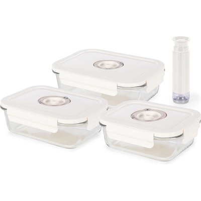 Compactor 3-dílná sada skleněných vakuovacíh dóz ASPIFRESH s pumpou, 0,63L + 1,04L +1,48 RAN11915 – Zboží Mobilmania