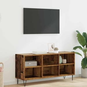 vidaXL ТВ шкаф 103, 5 x 30 x 50 см Старо дърво Инженерна дървесина (881923)