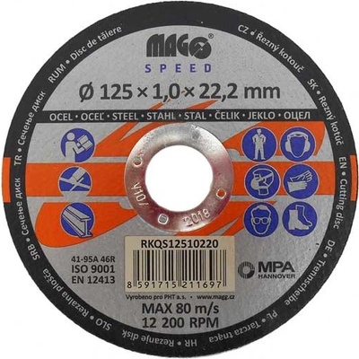 Magg řezný kotouč 125 x 1,0 x 22 mm RKQS12510220