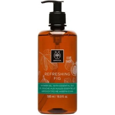 APIVITA Освежаващ душ-гел с етерични масла Смокиня , Apivita Eco Pack Shower Gel Refreshing Fig 500ml