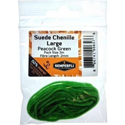 Semperfli Šenylka Suede Chenille Large Peacock Green 2mm