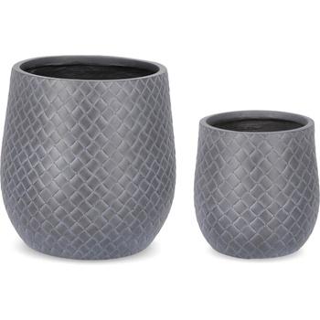 Bizzotto ДЕКОРАТИВНА САКСИЯ 2БР. rhombus АНТРАЦИТ (0790707)