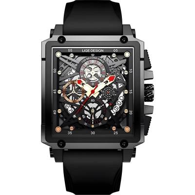 LIGE Часовник lige pe-35191 - черен kp35191 (pe-35191)