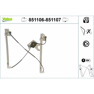 Mechanizmus zdvíhania okna VALEO 851106 851106