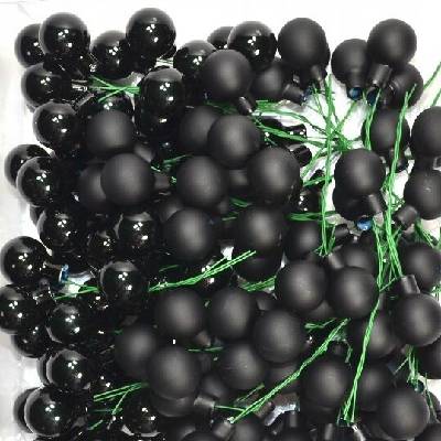 Othmar Decorations Sklenené vianočné gule na drôtiku ČIERNE 2cm / 144ks VIANOČNÁ GUĽA
