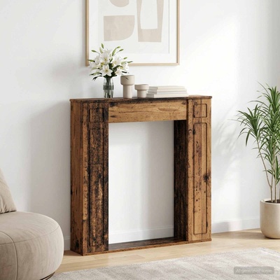 vidaXL Рамка за камина Старо дърво 100 x 20 x 100 cm (8006622)