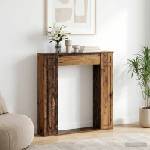 vidaXL Рамка за камина Старо дърво 100 x 20 x 100 cm (8006622)