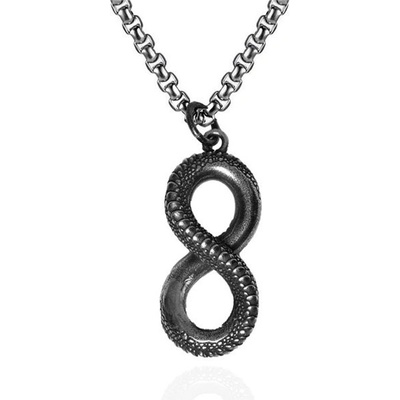 Impress Jewelry Přívěsek z chirurgické oceli Had ležící osmička 2306011029001969