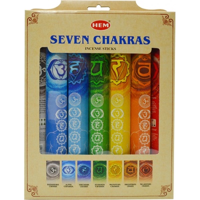 Hem Vonné tyčinky 7 Chakras Dárková sada 7 x 20 ks – Zbozi.Blesk.cz