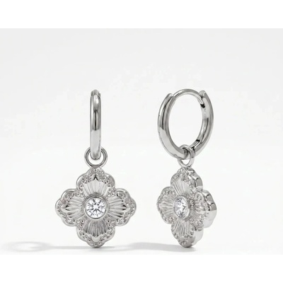 Elanis Jewel Visací náušnice Camelia se zirkonem z chirurgické oceli EJ00874