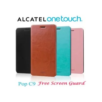 Image 1 of Alcatel Pop C9 Mofi Wallet Кожен Калъф + Протектор