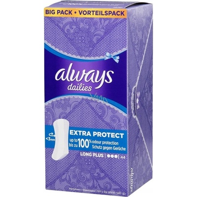 Always Dailies Long Plus Extra Protect hygienické vložky 44 ks