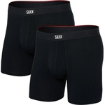 Saxx Мъжко синтетично термобельо Saxx Vibe Xtra Boxer Brief Fly 2-Pack Synthetic base layer - Black (014-2280-0114)