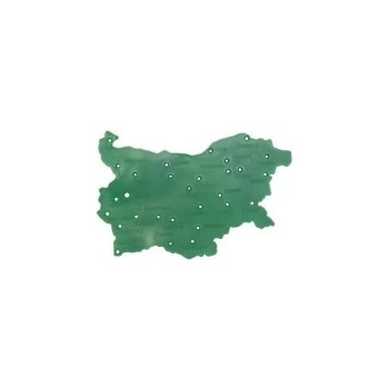 Пластмасов шаблон карта на България