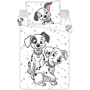 Jerry Fabrics Бяло памучно детско спално бельо 100x135 cm 101 Dalmatians - Jerry Fabrics (24BS013)