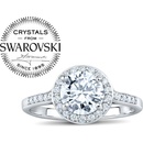 SILVEGO strieborný prsteň SKYE so Swarovski Zirconia FNJSMR035sw