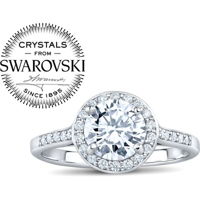 SILVEGO strieborný prsteň SKYE so Swarovski Zirconia FNJSMR035sw