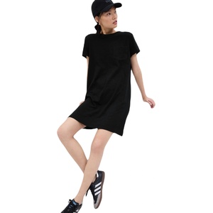 GAP V-ss solid rlxd pkt tee dress черно xxs (544354-01)