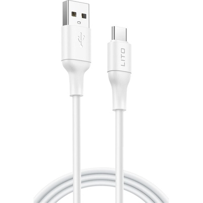 Lito LD06T USB Type-C 2,4A PVC 1m bílý
