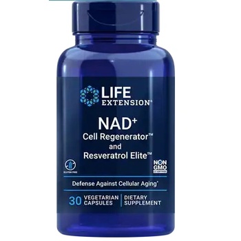 Life Extension Optimized NAD+ Cell Regenerator and Trans-Resveratrol, Никотинамид и Транс-Ресвератрол, 30 растителни капсули