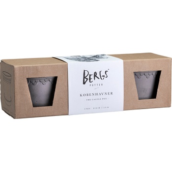 Bergs Potter Саксии Københavner 10 см сиви 3 бр (KG10S-3)