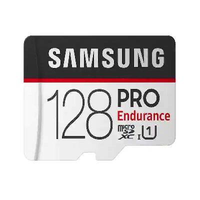 MicroSDHC Pro Endurance 128GB UHS-I 4K UltraHD (клас 10) - microSDHC памет със SD адаптер за Samsung устройства (подходяща за видеонаблюдение)