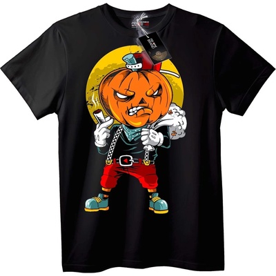 NOONEBRAND Тениска Halloween гангстерска тиква - 7XL, Black