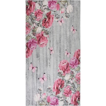 Vitaus Розово-сив килим подходящ за пране 160x230 cm Blooming Roses - Vitaus (KRN-6101-160x230)