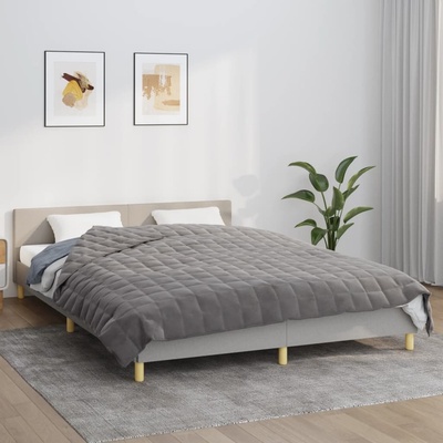 vidaXL Zátěžová deka šedá 15 kg textil 220x240
