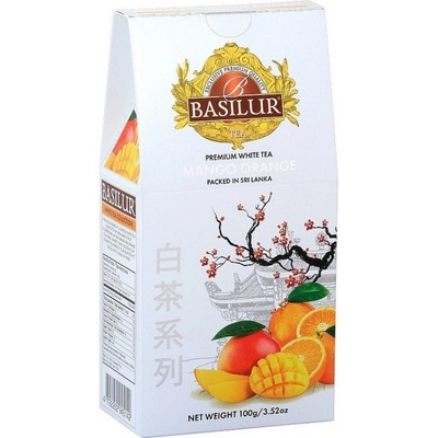 Basilur Aromatizovaný bílý čaj White Tea Mango Orange sypaný 100 g
