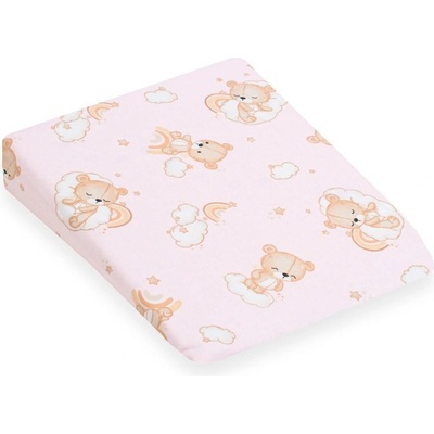 New Baby Poťah na detský vankúš klin BASIC bear pink