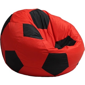PUFRELAX Пуф, топка 400л. Telstar XL - Red & Black, За открито, Перящ се калъф, Пълнеж от Полистиролни перли (PUF-G-TXL-TEX-REBL) - topmarket