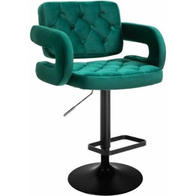 LuxuryForm Design Adria Velur na čiernom tanieri zelená